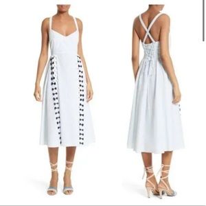 Tanya Taylor Striped Blue & White dress. Size 2. Lightly used.